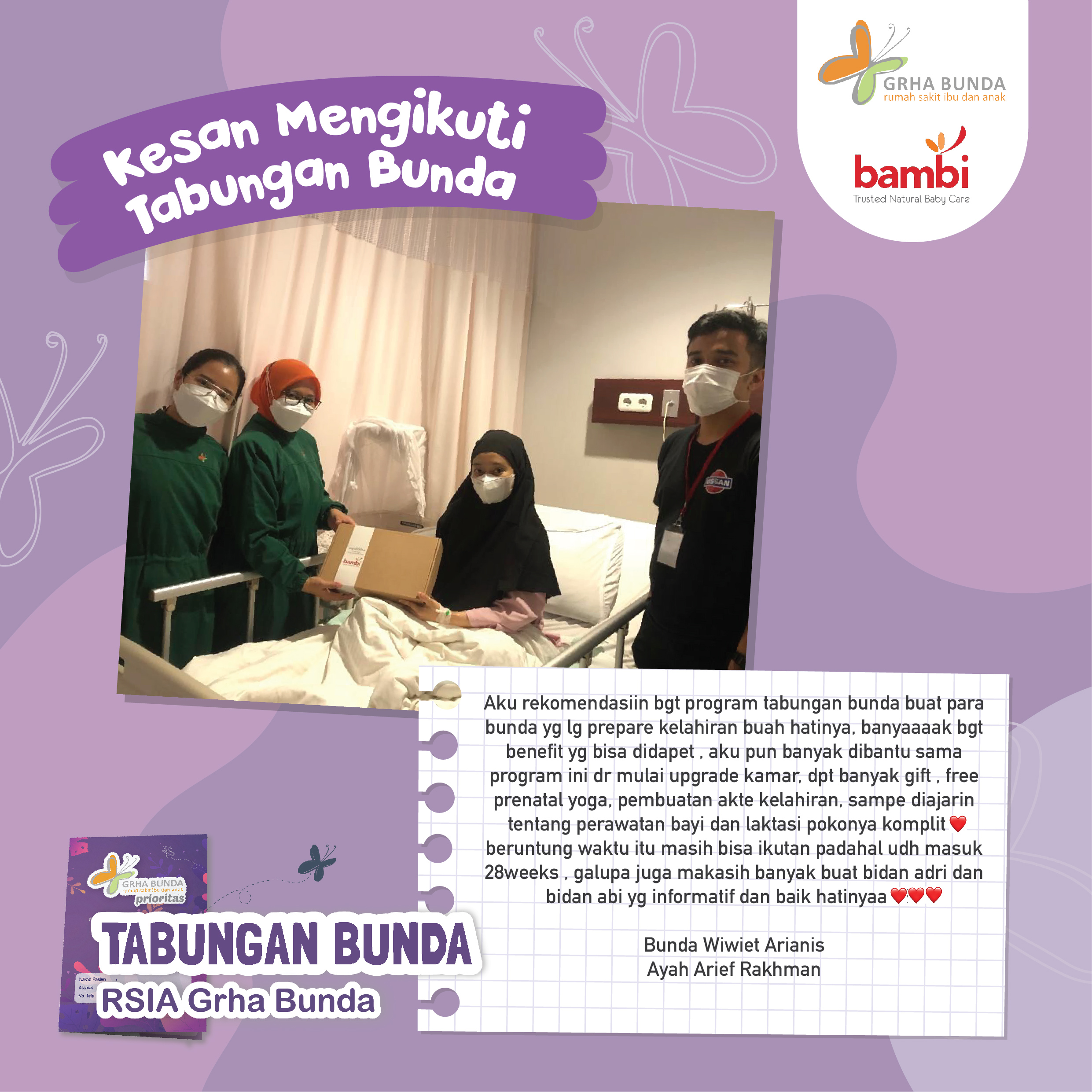 Bunda Wiwiet Arianis & Ayah Arief Rakhman